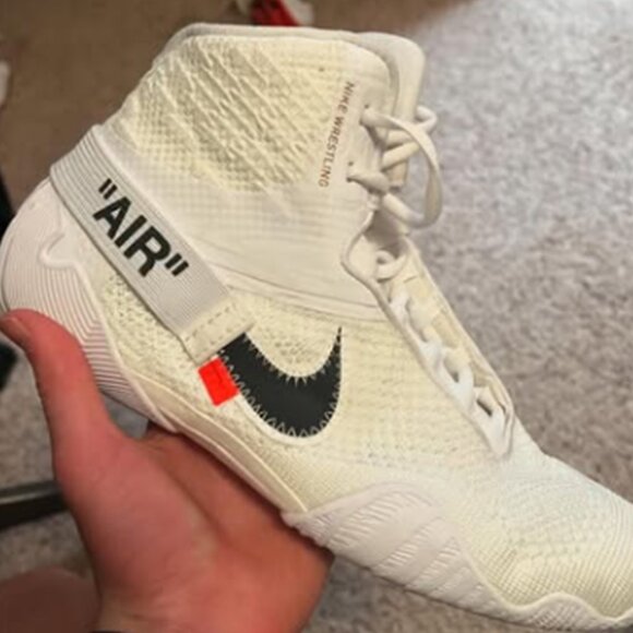 Nike Tawa off white custom rare used new wrestling shoes size 10.5 - Picture 1 of 9